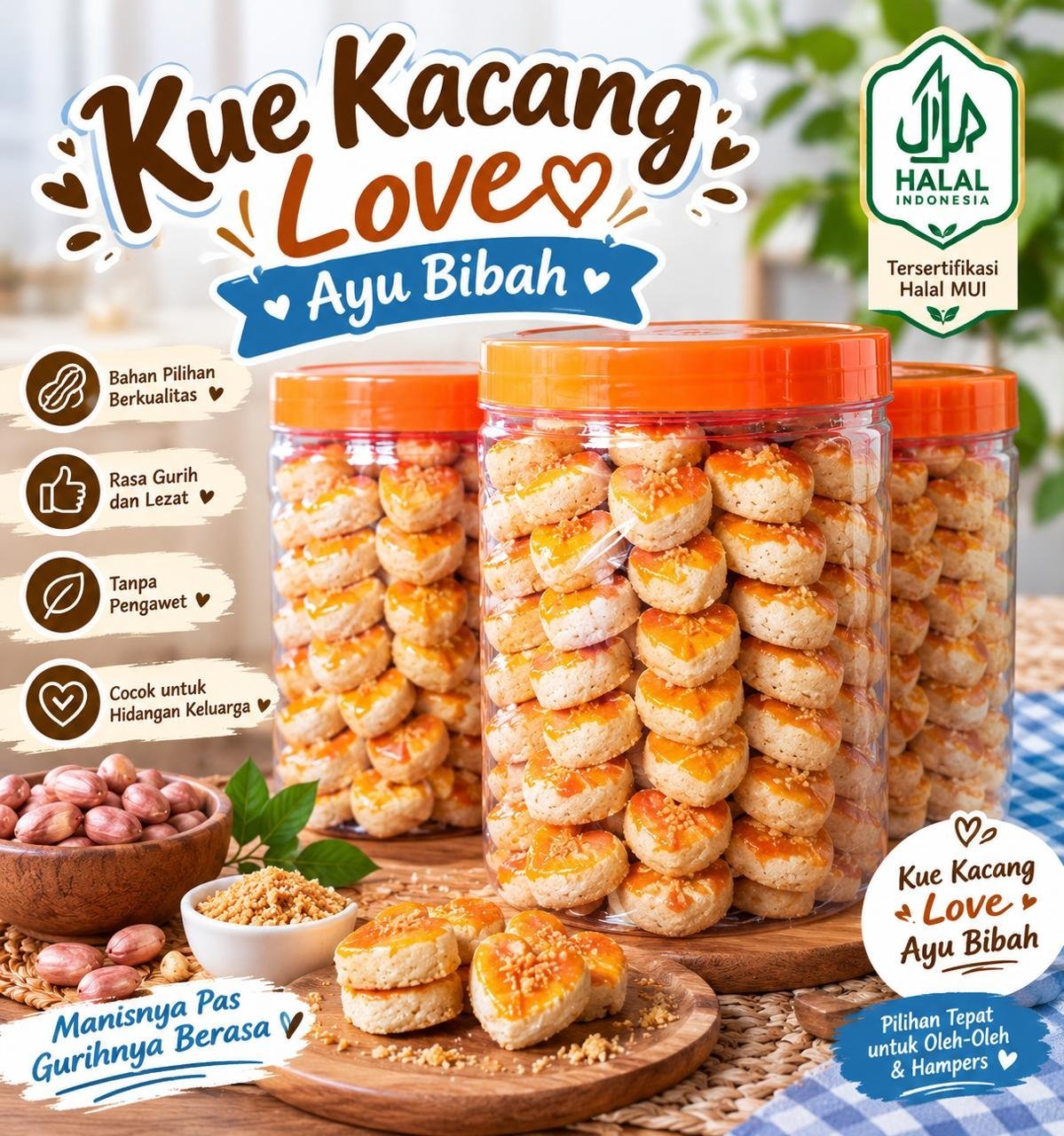 Kue kacang love ayu bibah