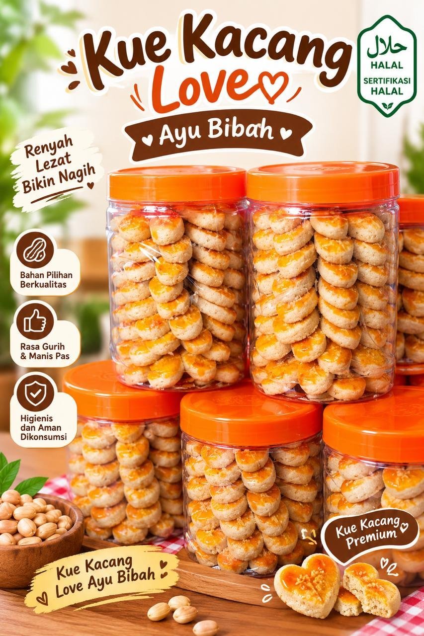 Kue kacang love ayu bibah
