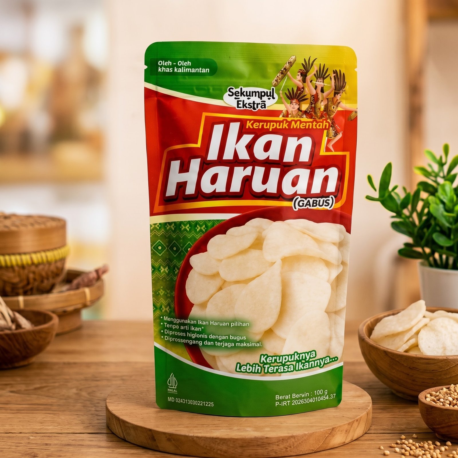 Kerupuk Ikan Haruan (Gabus) Mentah – Sekumpul Ekstrā