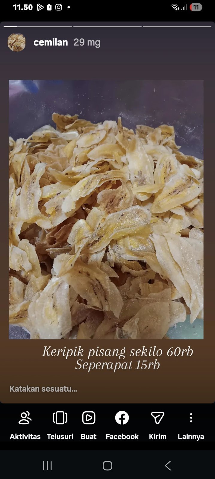 Kripik pisang Asin